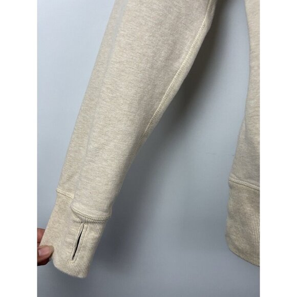 Nike Yoga Oatmeal Hyper Flow Asymmetrical Full Zip Training Hoodie Size XS - Picture 2 of 10